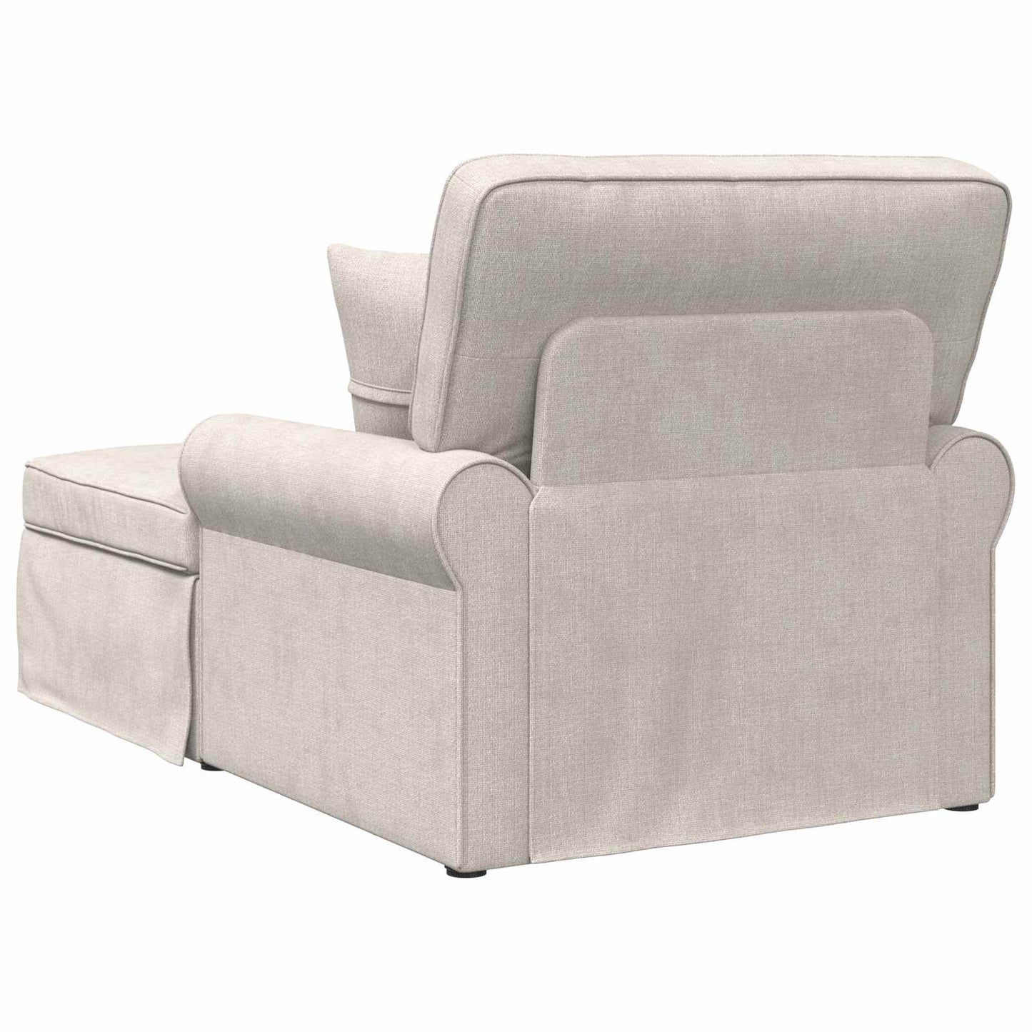 Chaise Lounge mit Rock mit Kissen Creme 157 x 91 x 91 cm ARES