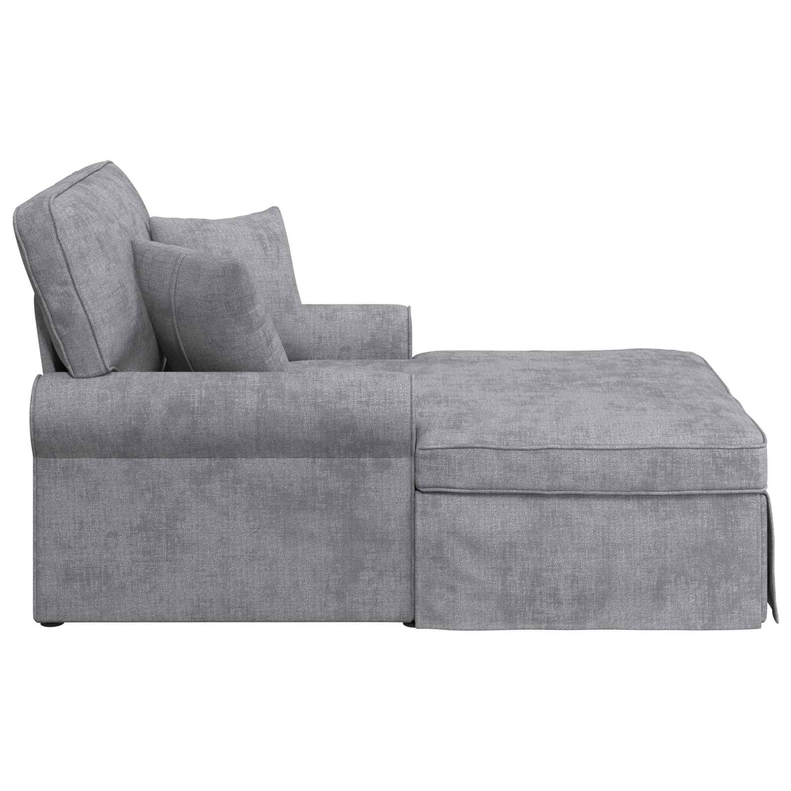 Chaise Lounge mit Rock Hellgrau 157 x 91 x 91 cm ARES