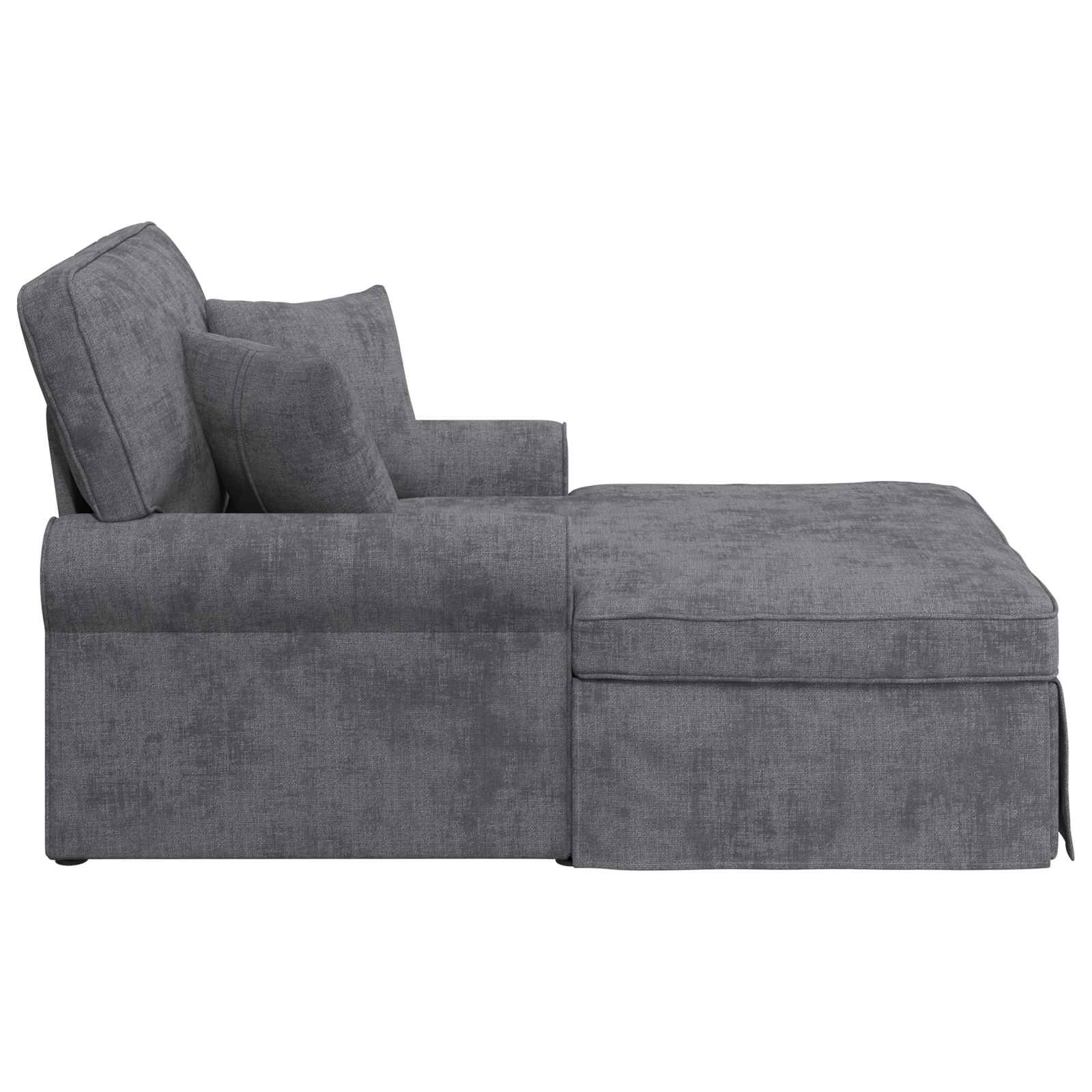 Chaise Lounge mit Rock Dunkelgrau 157 x 91 x 91 cm ARES