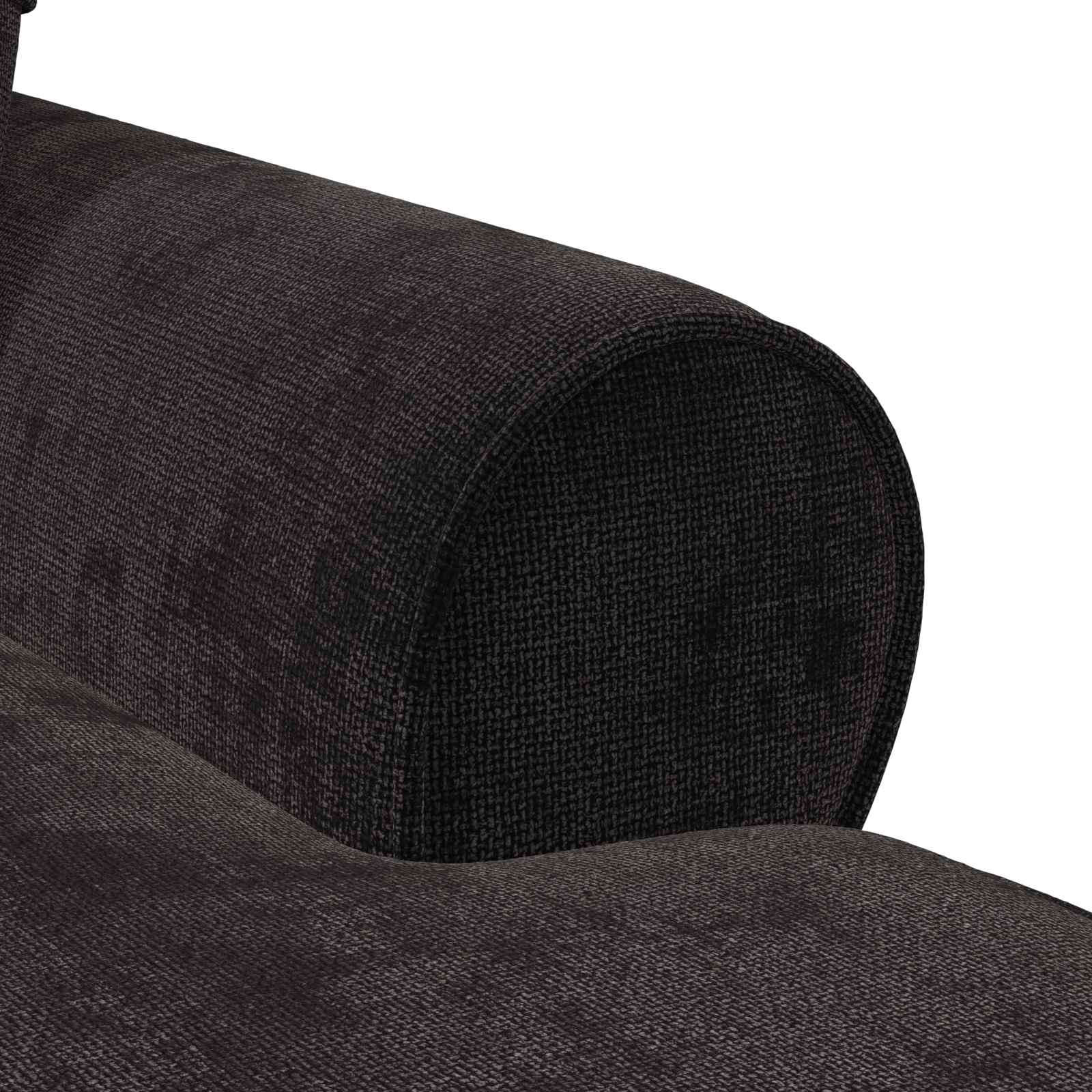 Chaise Lounge mit Rock mit Kissen Schwarz 157 x 91 x 91 cm ARES