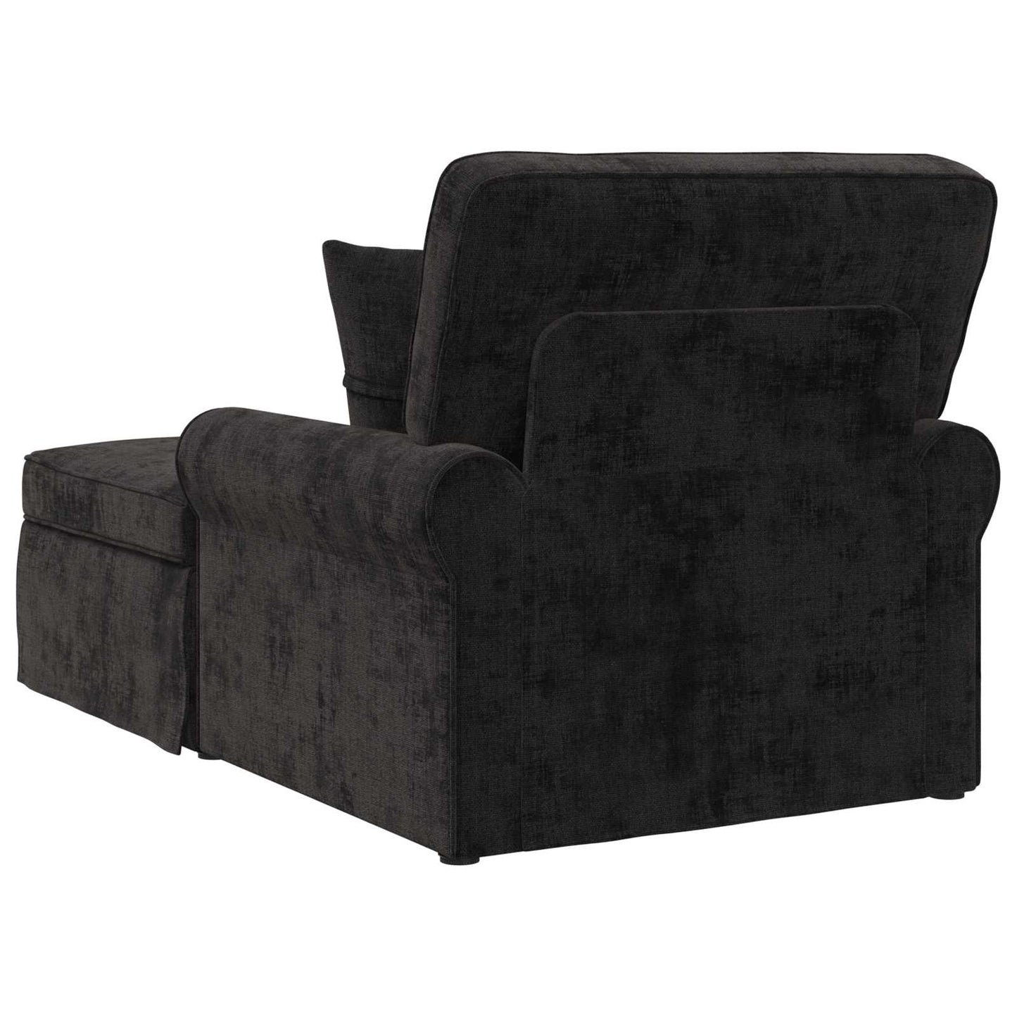 Chaise Lounge mit Rock mit Kissen Schwarz 157 x 91 x 91 cm ARES