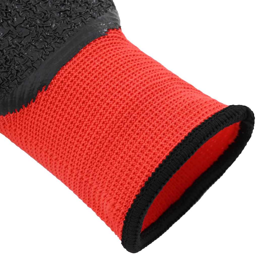 Arbeitshandschuhe 24 Stk. Rot und Schwarz 10 / XL