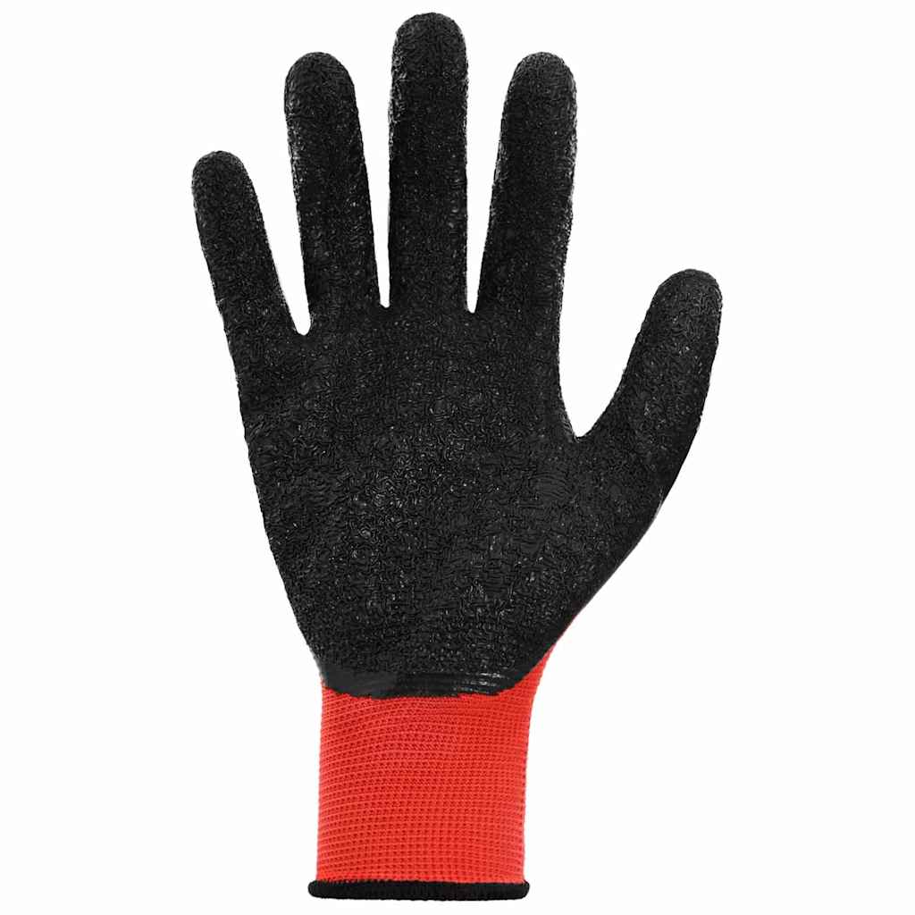 Arbeitshandschuhe 24 Stk. Rot und Schwarz 10 / XL