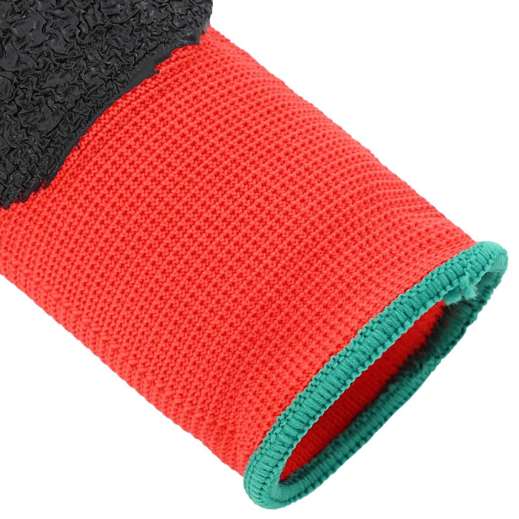 Arbeitshandschuhe 24 Stk. Rot und Schwarz 11 / XXL