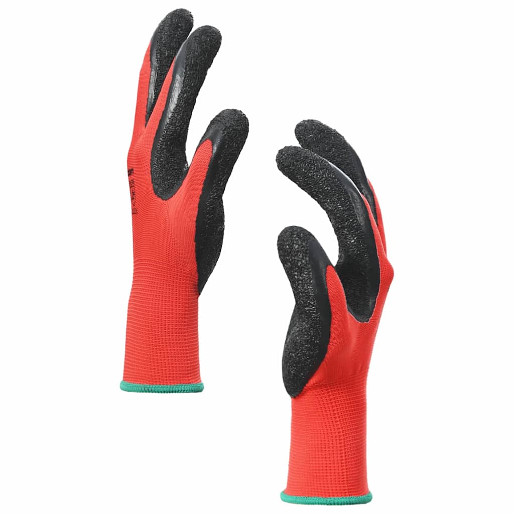 Arbeitshandschuhe 24 Stk. Rot und Schwarz 11 / XXL