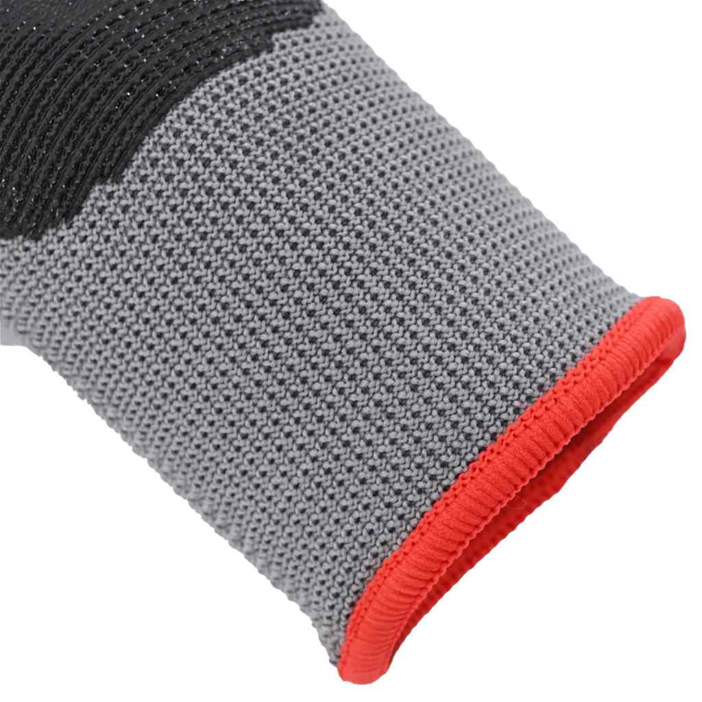 Arbeitshandschuhe 12 Stk. Grau und Schwarz 7 / S Polyester