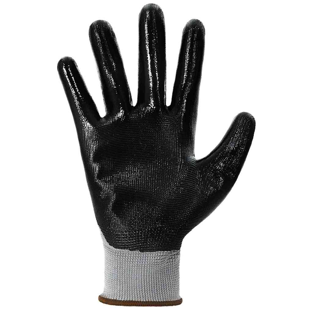 Arbeitshandschuhe 24 Stk. Grau und Schwarz 8 / m Polyester
