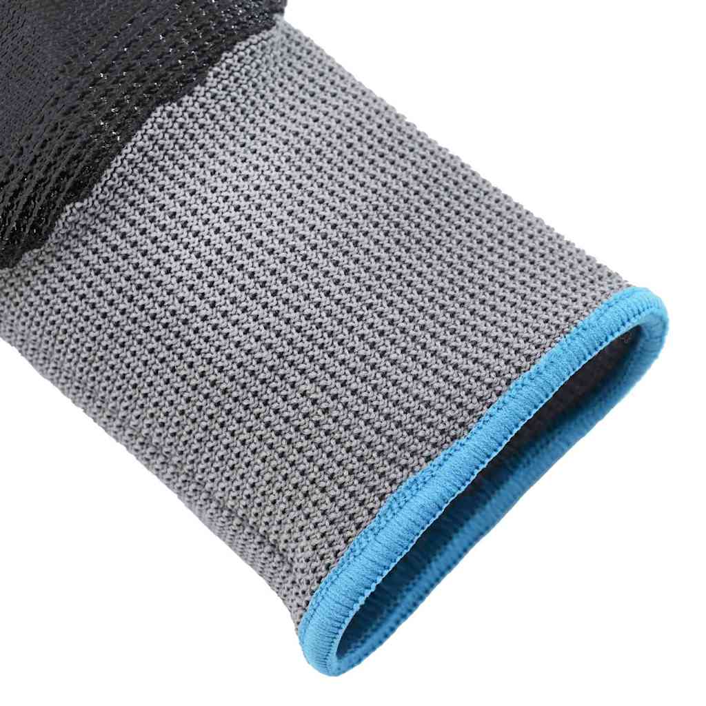 Arbeitshandschuhe 12 Stk. Grau und Schwarz 9 / l Polyester
