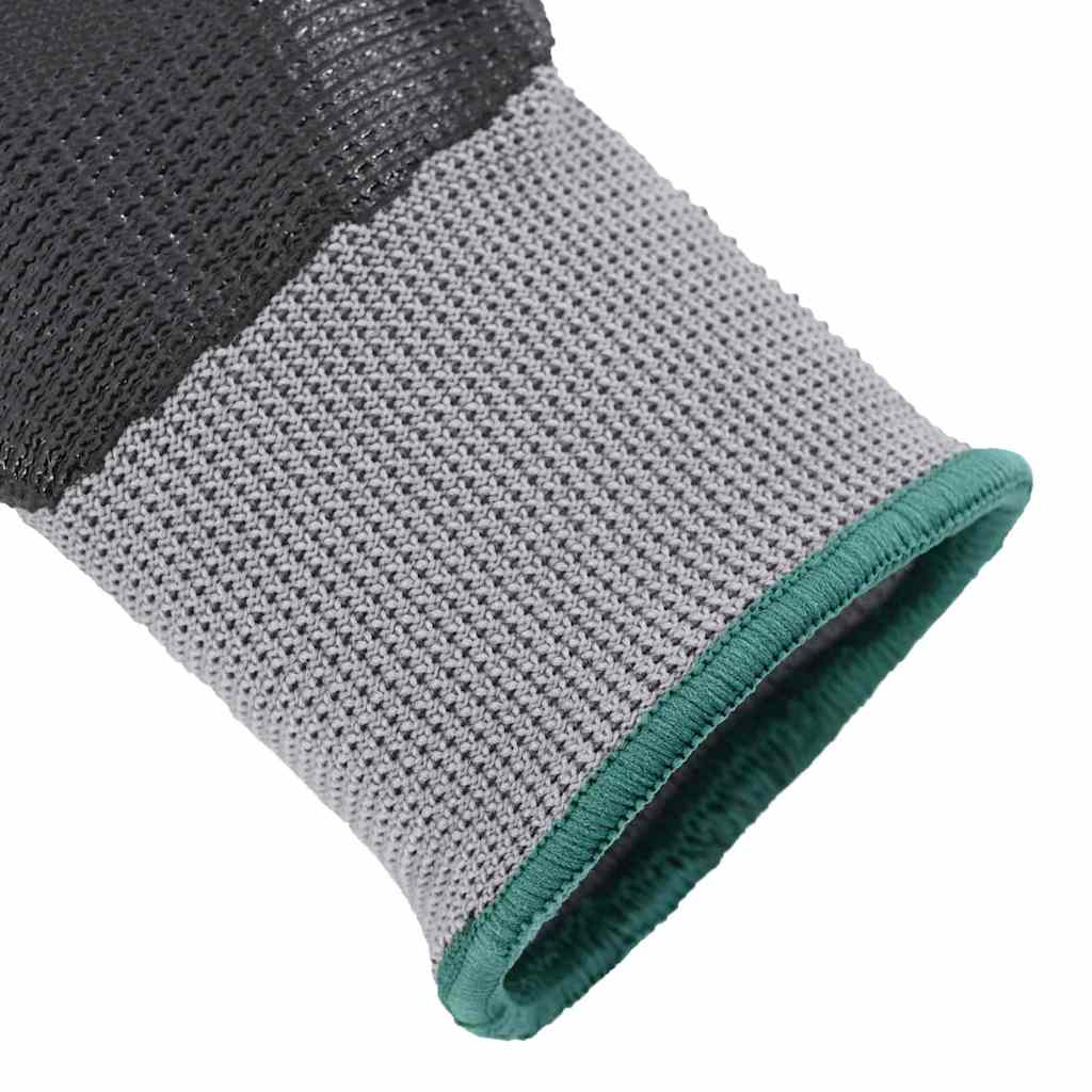 Arbeitshandschuhe 24 Stk. Grau und Schwarz 11 / XXL Polyester