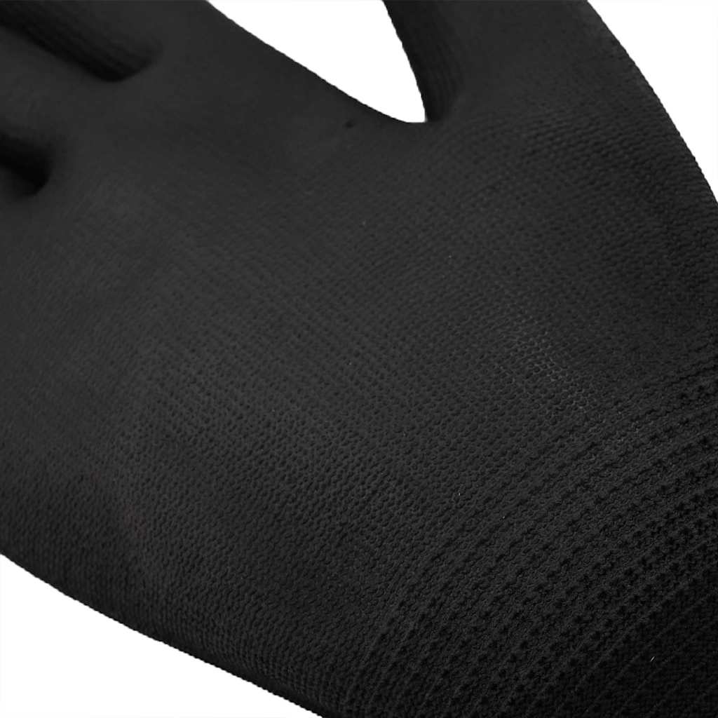 Arbeitshandschuhe 24 Stk. Schwarz 7 / S Polyester
