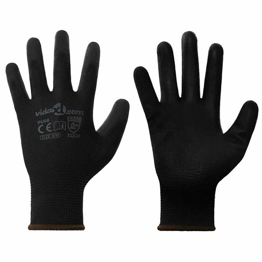 Arbeitshandschuhe 24 Stk. Schwarz 8 / m Polyester