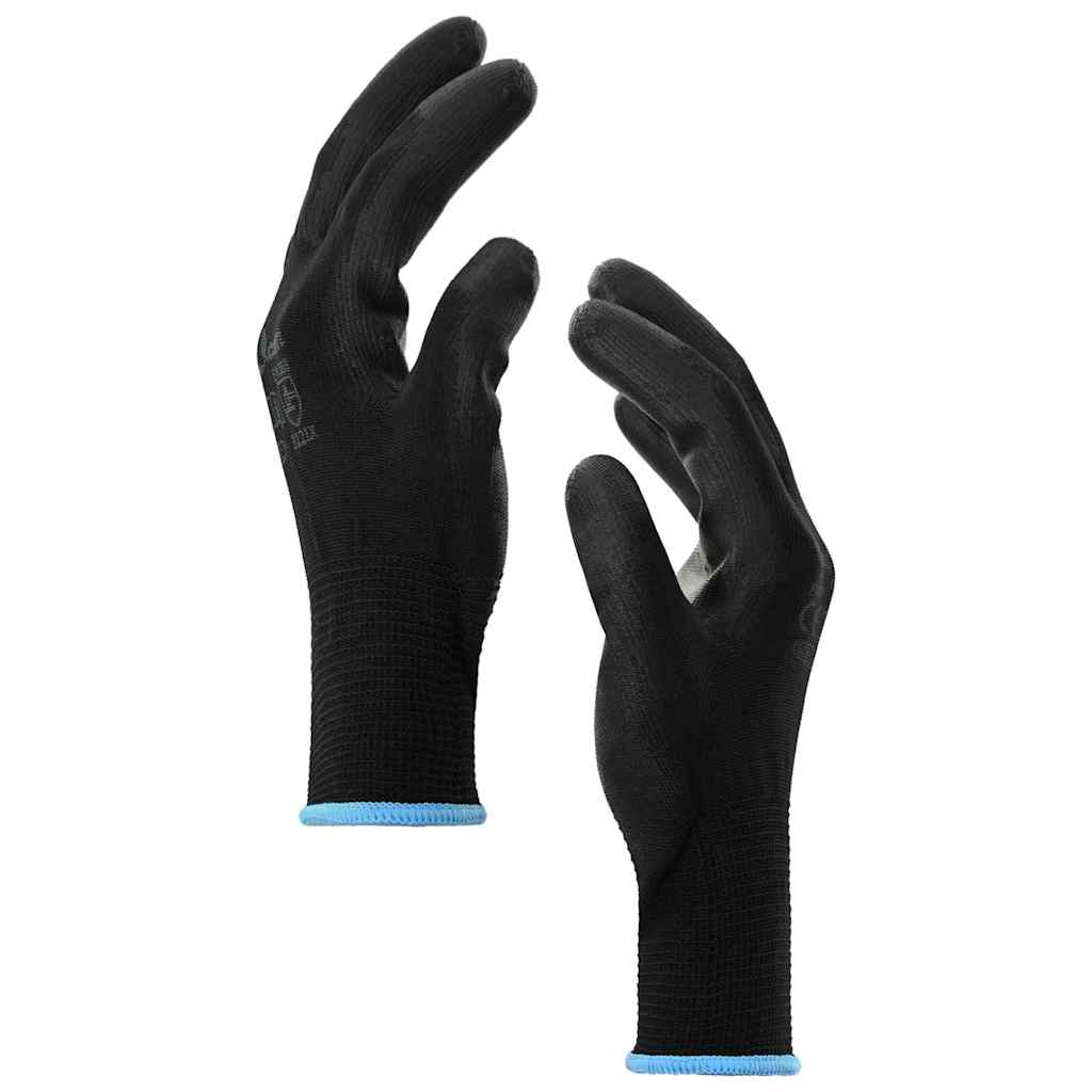 Arbeitshandschuhe 24 Stk. Schwarz 9 / l Polyester