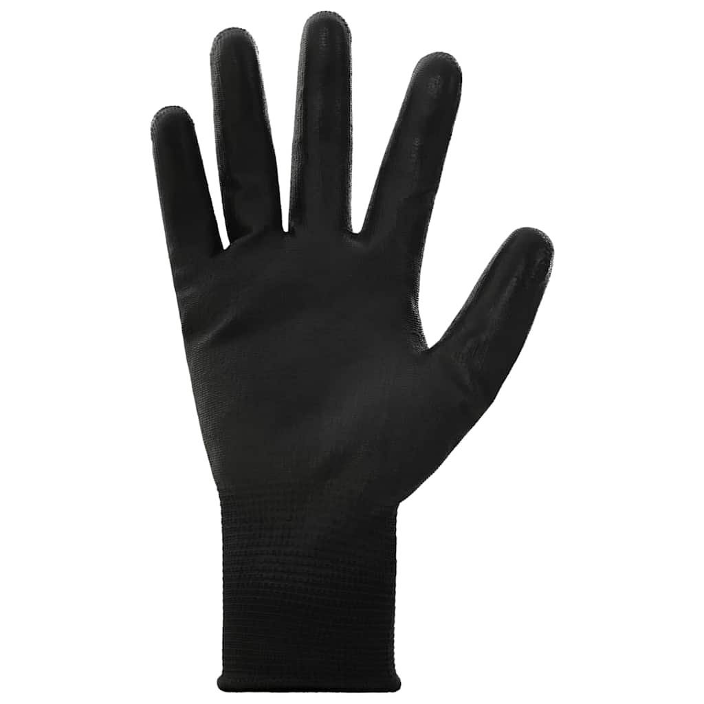 Arbeitshandschuhe 24 Stk. Schwarz 10 / XL Polyester