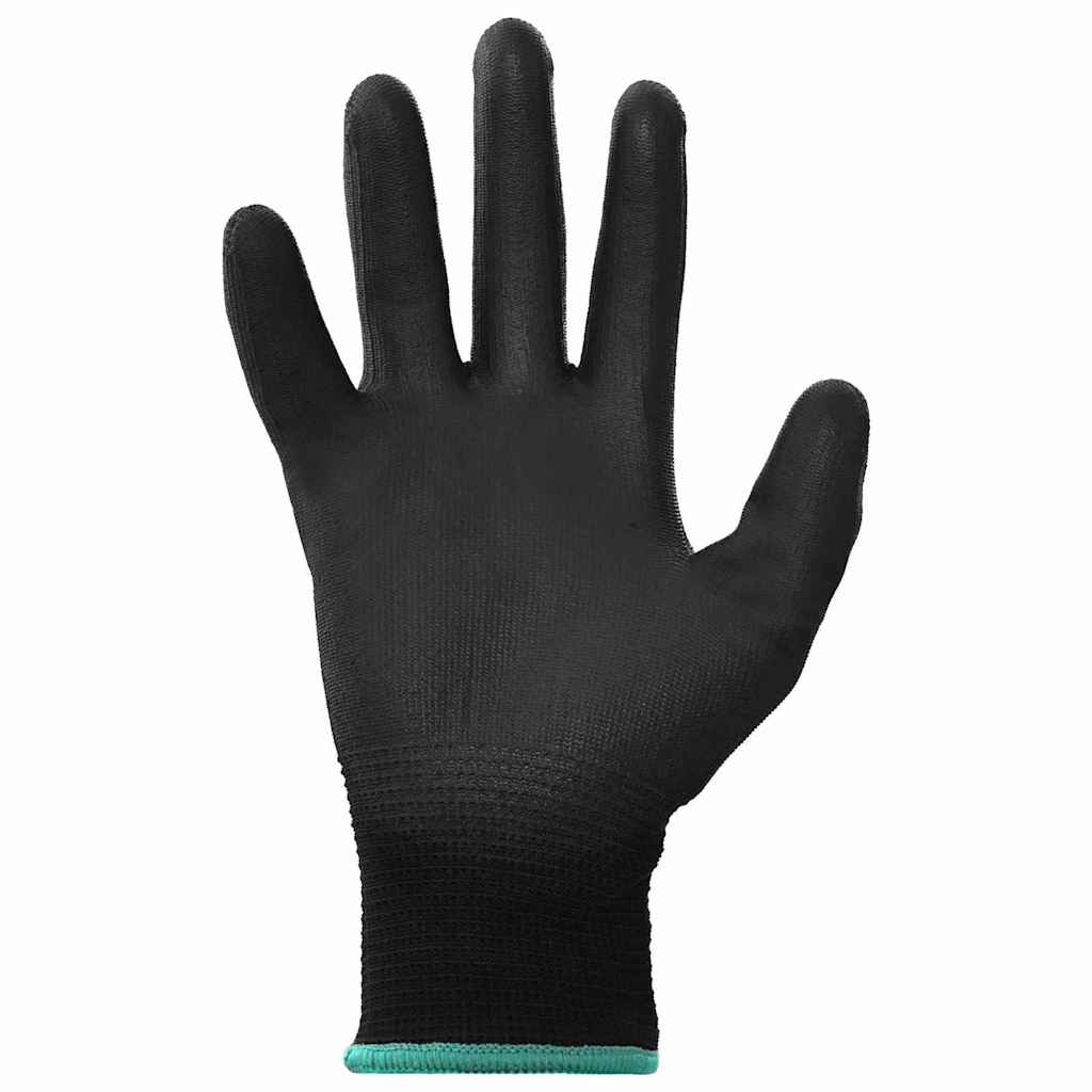 Arbeitshandschuhe 12 Stk. Schwarz 11 / XXL Polyester