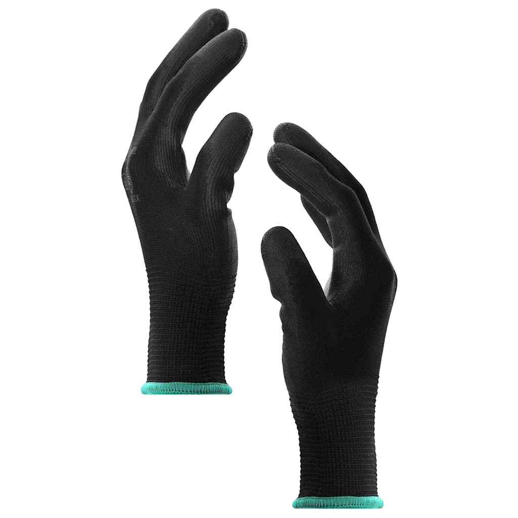 Arbeitshandschuhe 12 Stk. Schwarz 11 / XXL Polyester