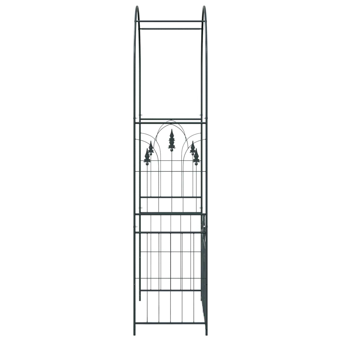 Gartenbogen Schwarz 102 x 50 x 218 cm Stahl