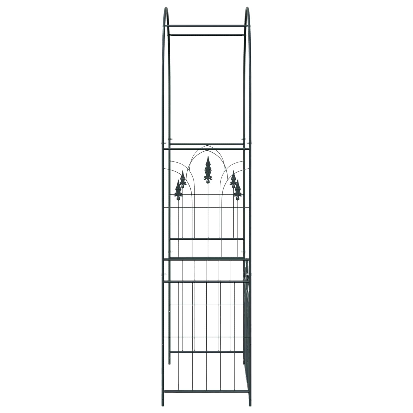 Gartenbogen Schwarz 102 x 50 x 218 cm Stahl