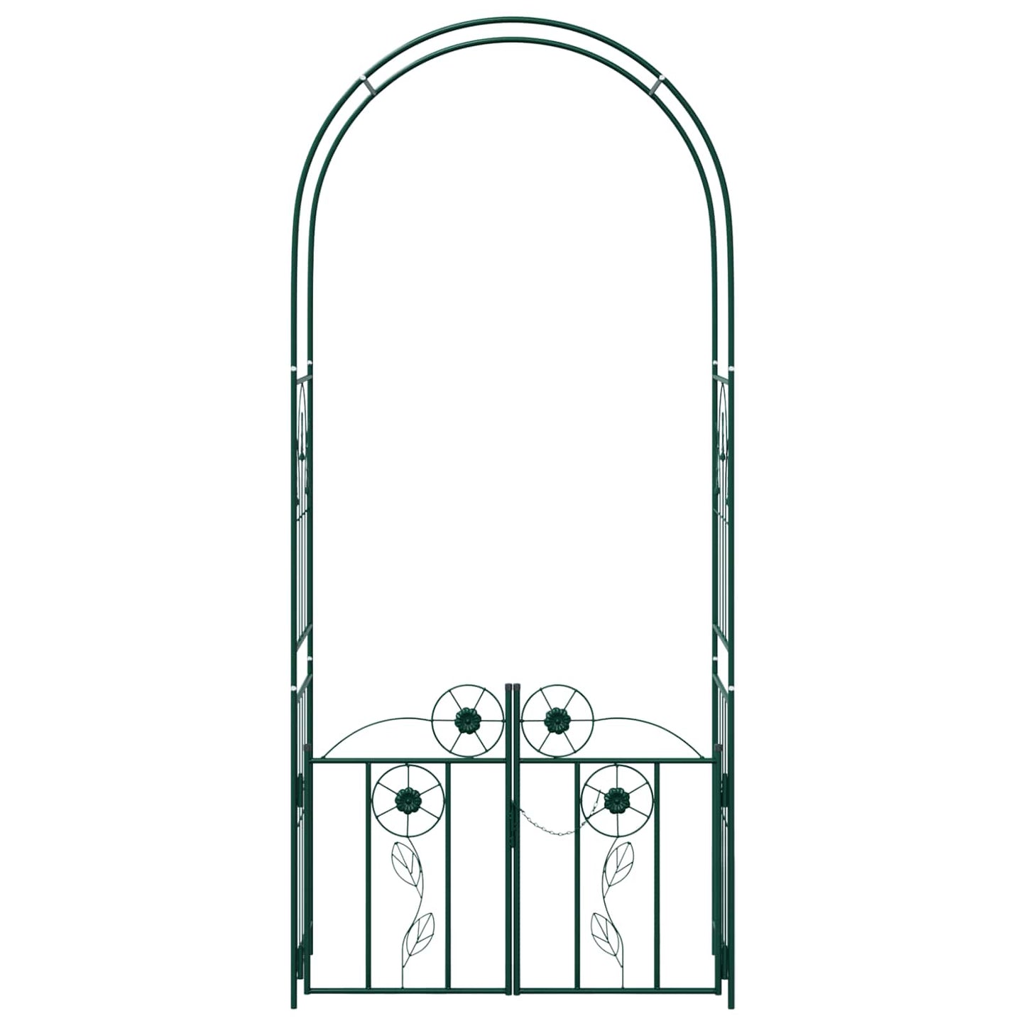 Gartenbogen Grün 102 x 50 x 218 cm Stahl