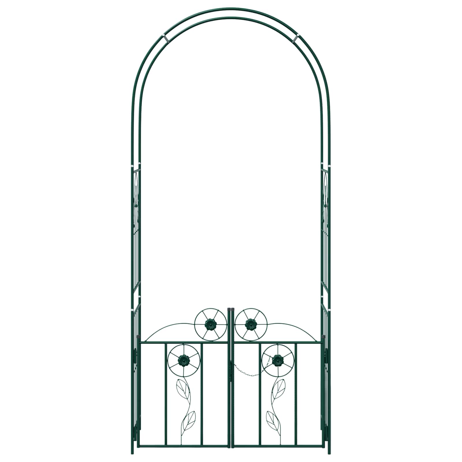 Gartenbogen Grün 102 x 50 x 218 cm Stahl
