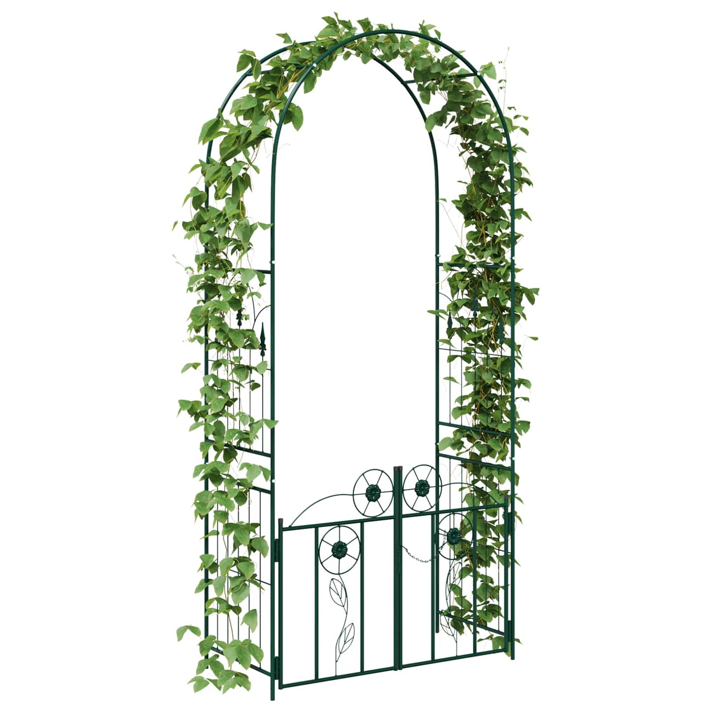 Gartenbogen Grün 102 x 50 x 218 cm Stahl