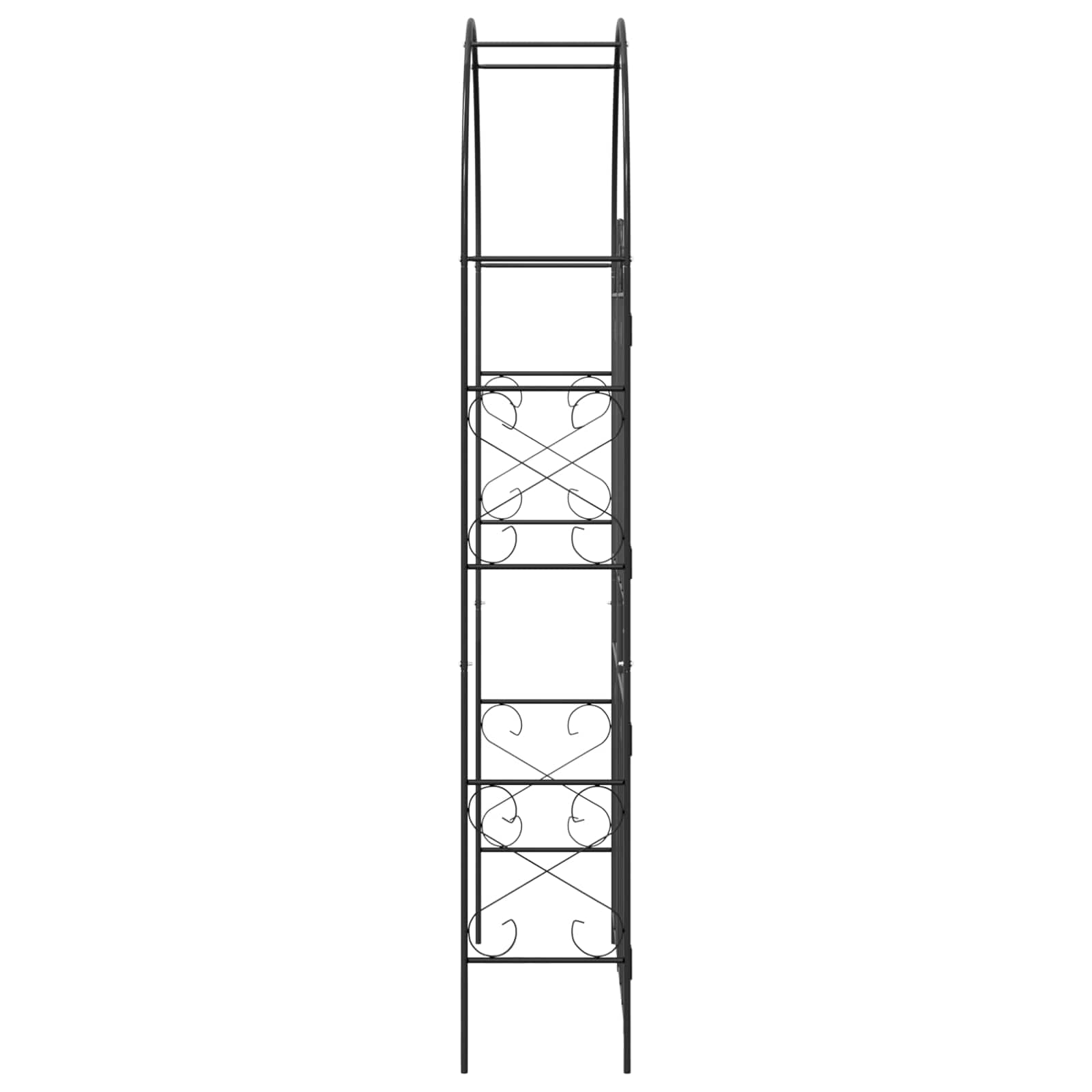 Gartenbogen Schwarz 115 x 37 x 226 cm Stahl