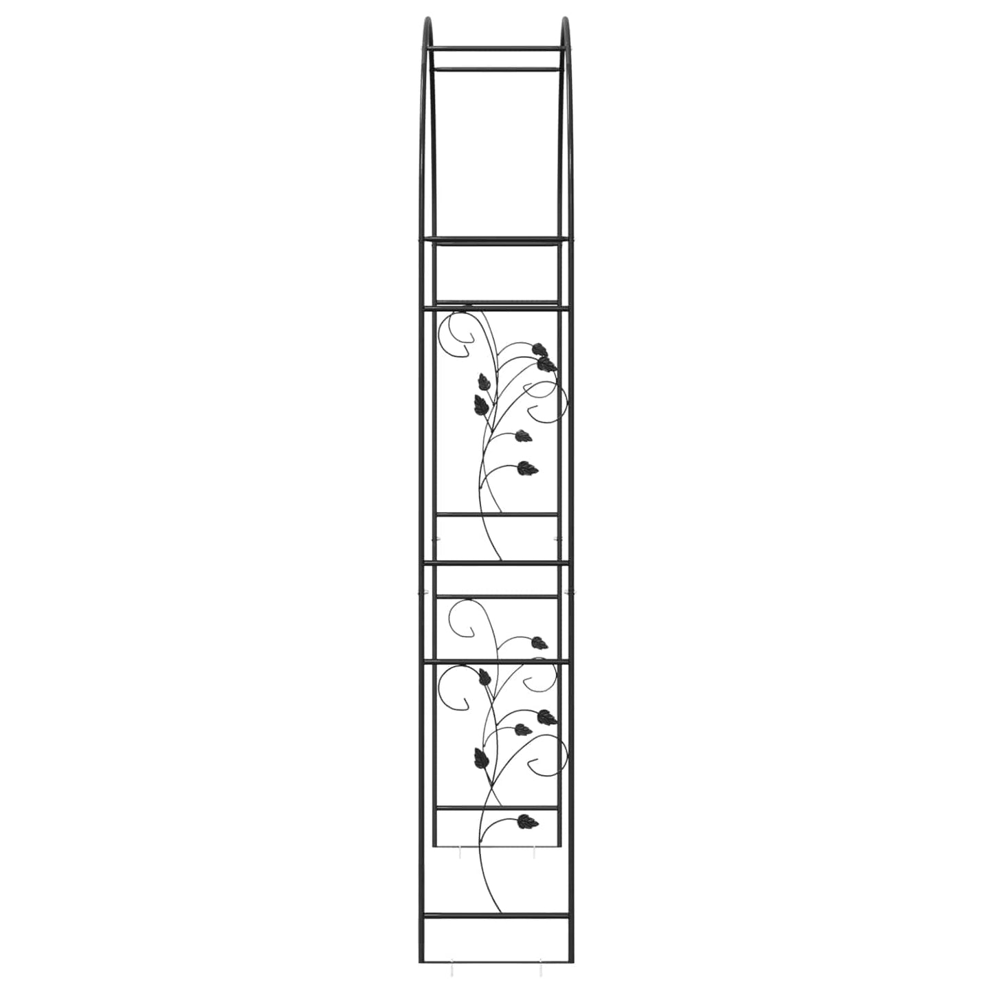 Gartenbogen Schwarz 115 x 37 x 231 cm