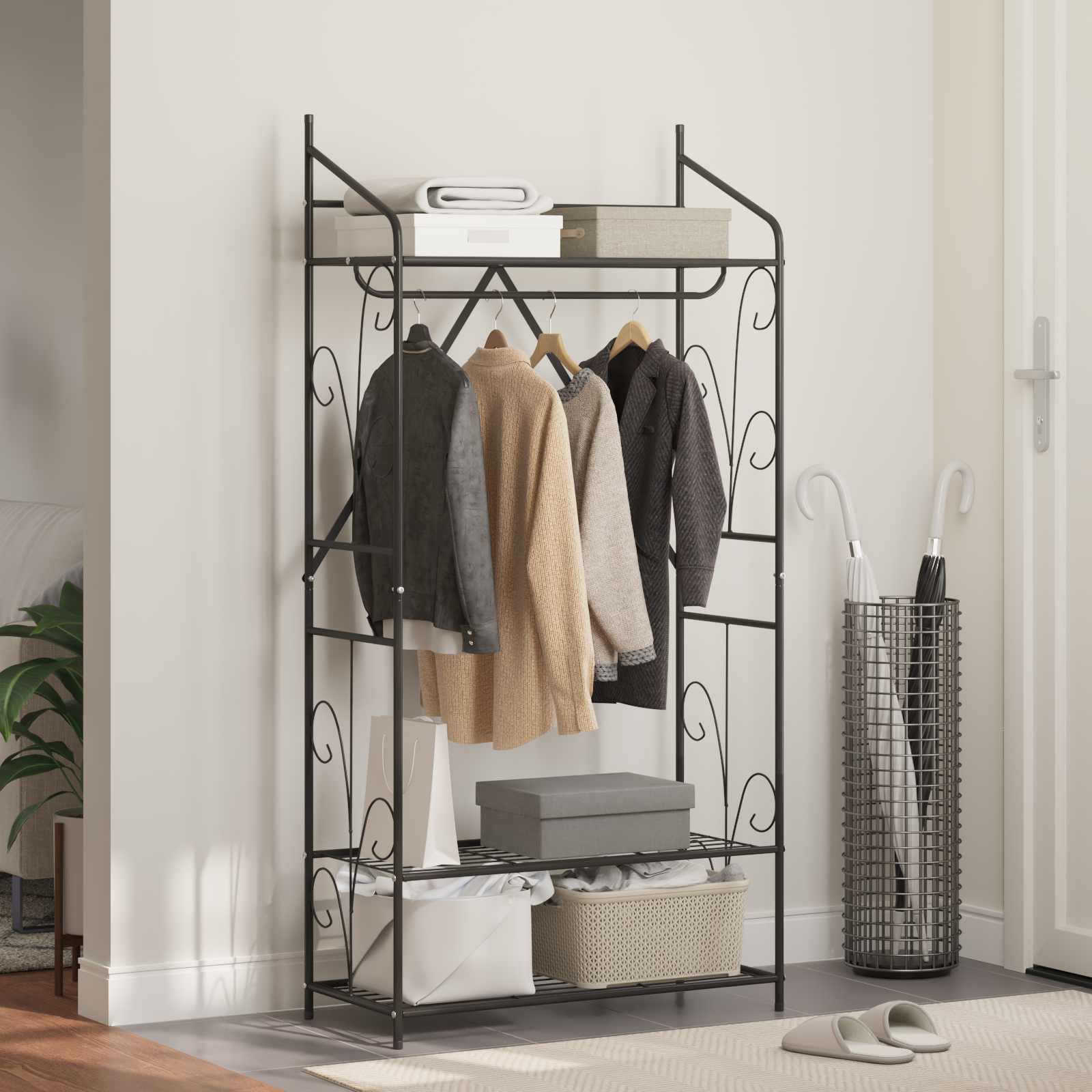 Offener Kleiderschrank Uni 78 x 36 x 158 cm