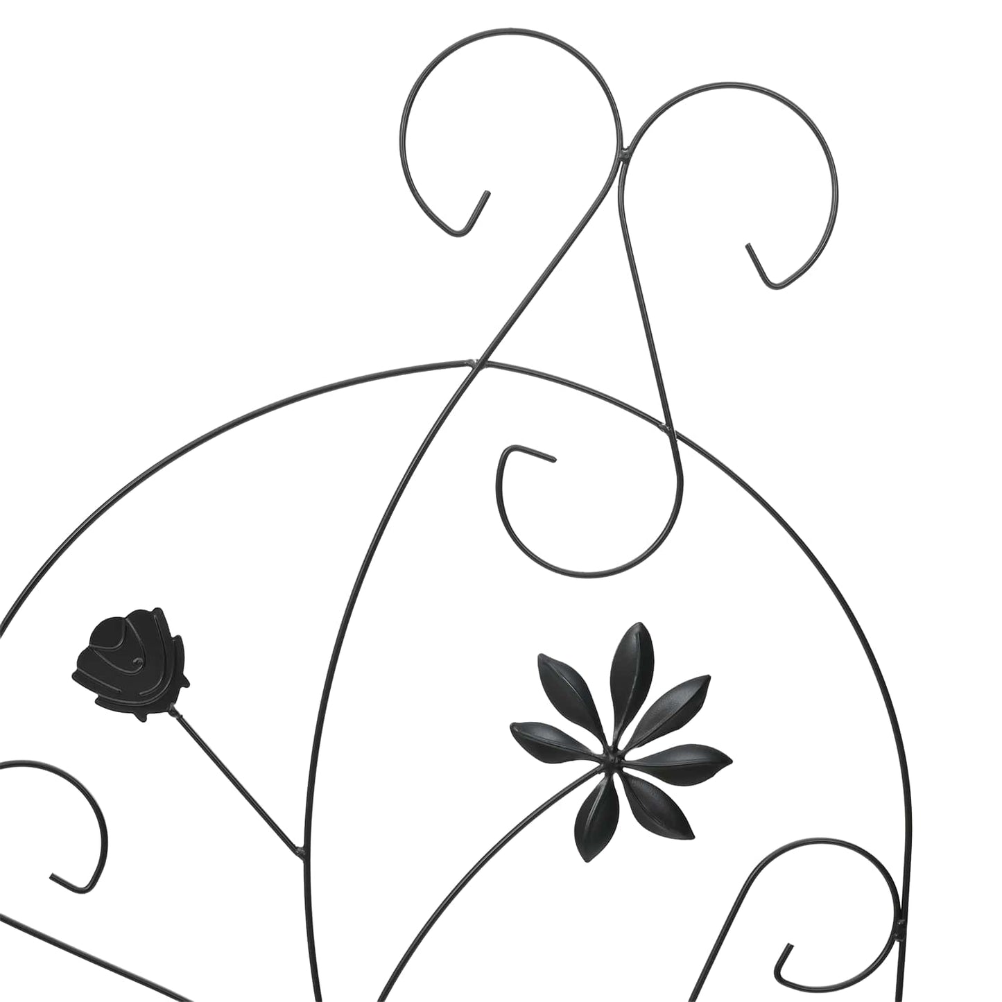 Gartenzaun 3 Stk. Schwarz 112 x 39,5 cm Stahl
