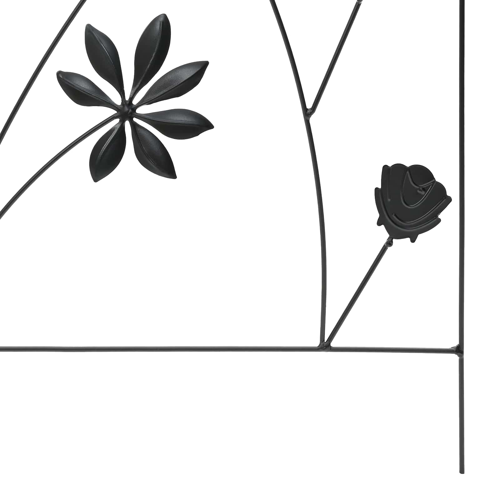 Gartenzaun 3 Stk. Schwarz 112 x 39,5 cm Stahl