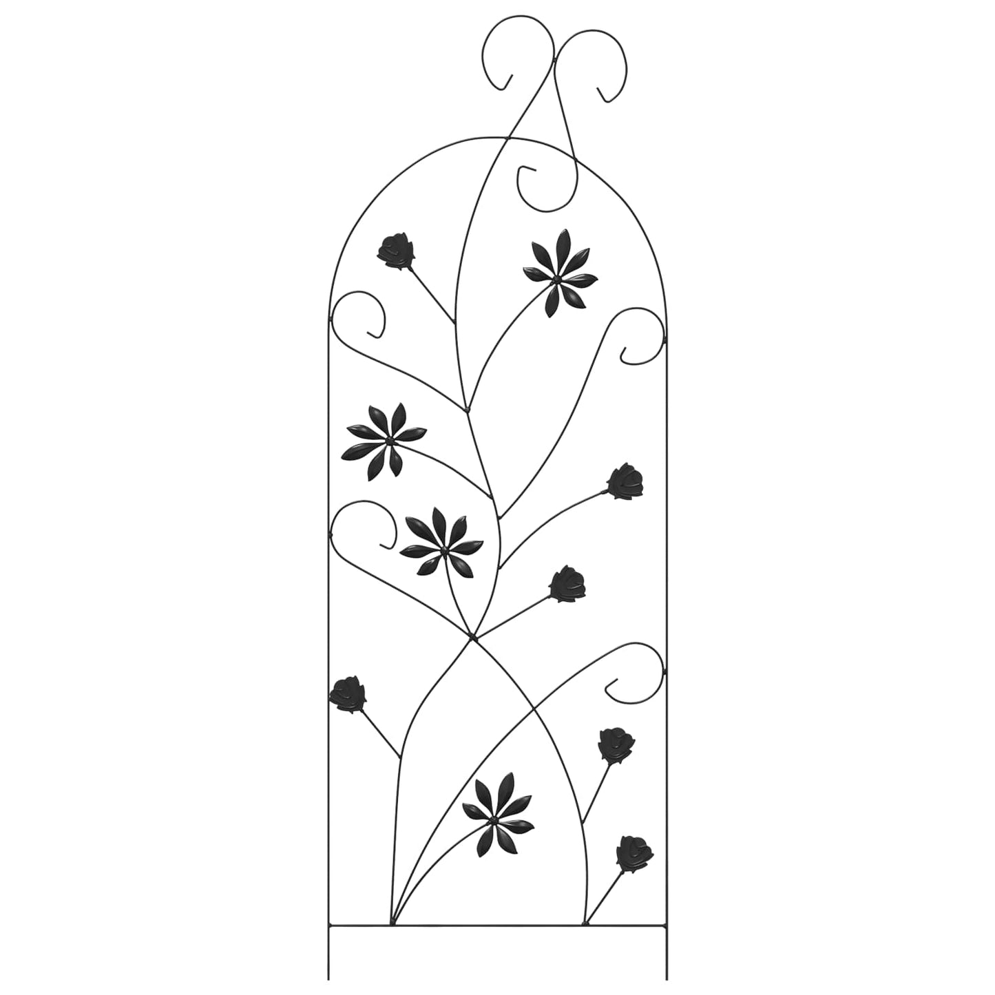 Gartenzaun 3 Stk. Schwarz 112 x 39,5 cm Stahl