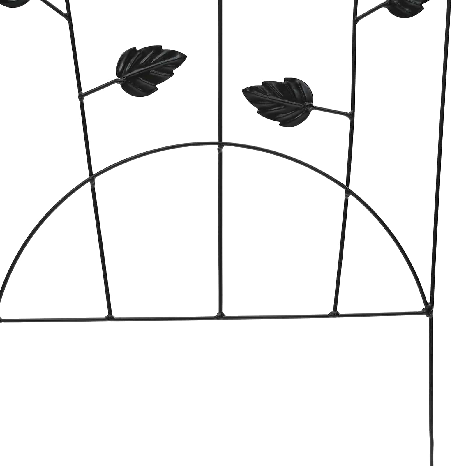 Gartenzaun 3 Stk. Schwarz 110,5 x 42,5 cm Stahl
