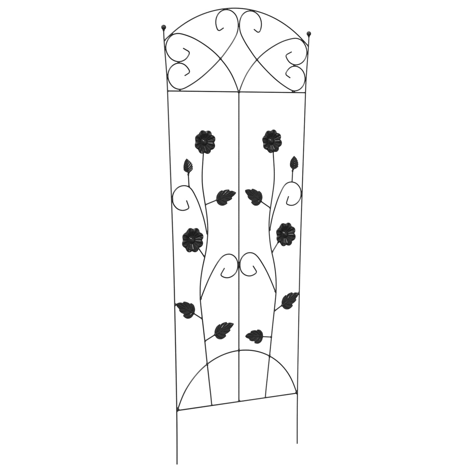 Gartenzaun 3 stk. Schwarz 110,5 x 42,5 cm Stahl