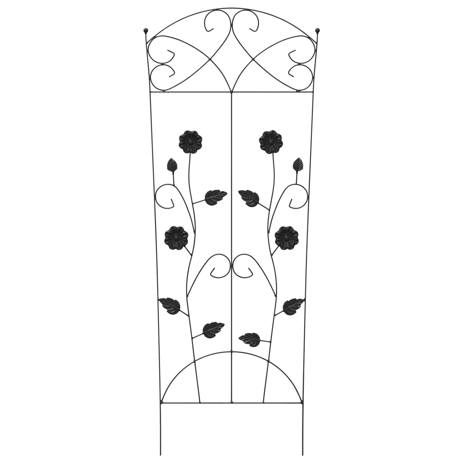 Gartenzaun 3 Stk. Schwarz 110,5 x 42,5 cm Stahl