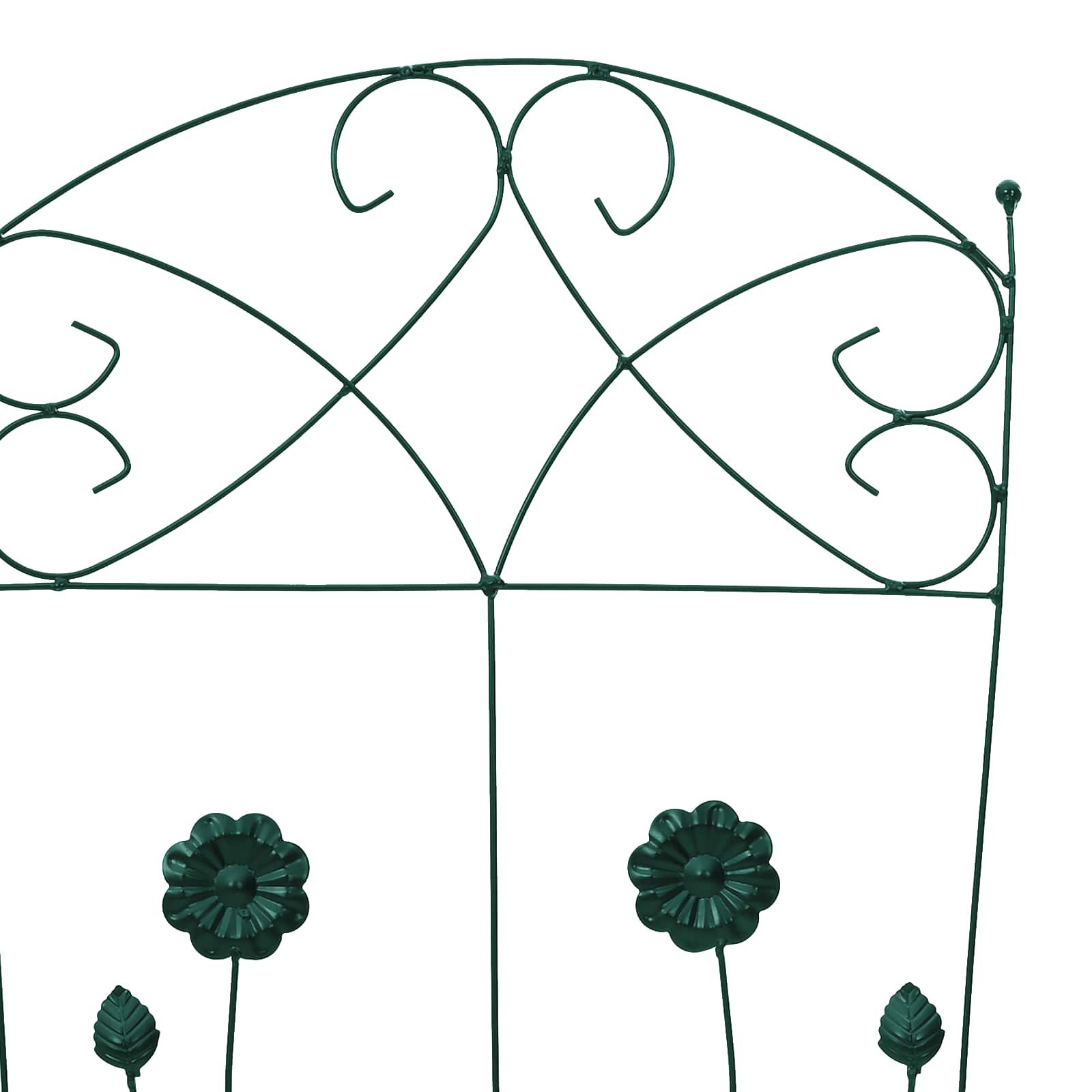 Gartenzaun 3 Stk. Grün 110,5 x 42,5 cm Stahl