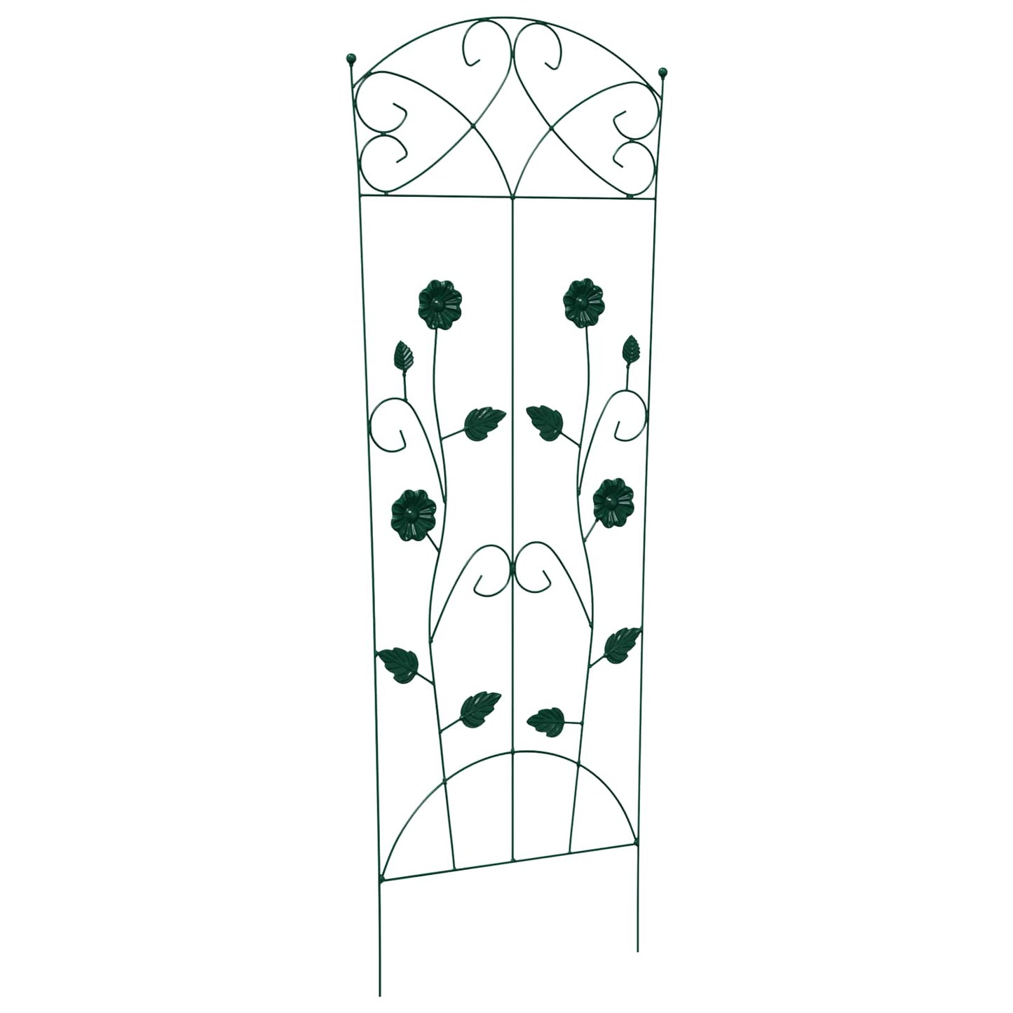 Gartenzaun 3 Stk. Grün 110,5 x 42,5 cm Stahl