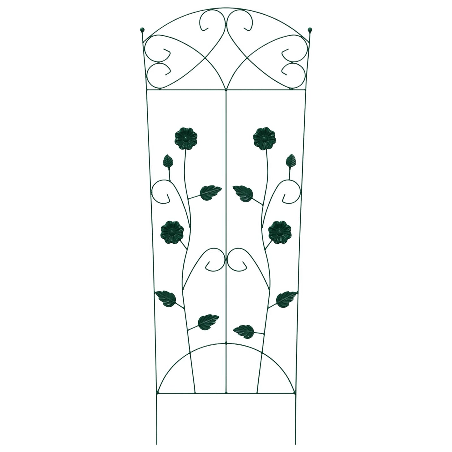 Gartenzaun 3 Stk. Grün 110,5 x 42,5 cm Stahl