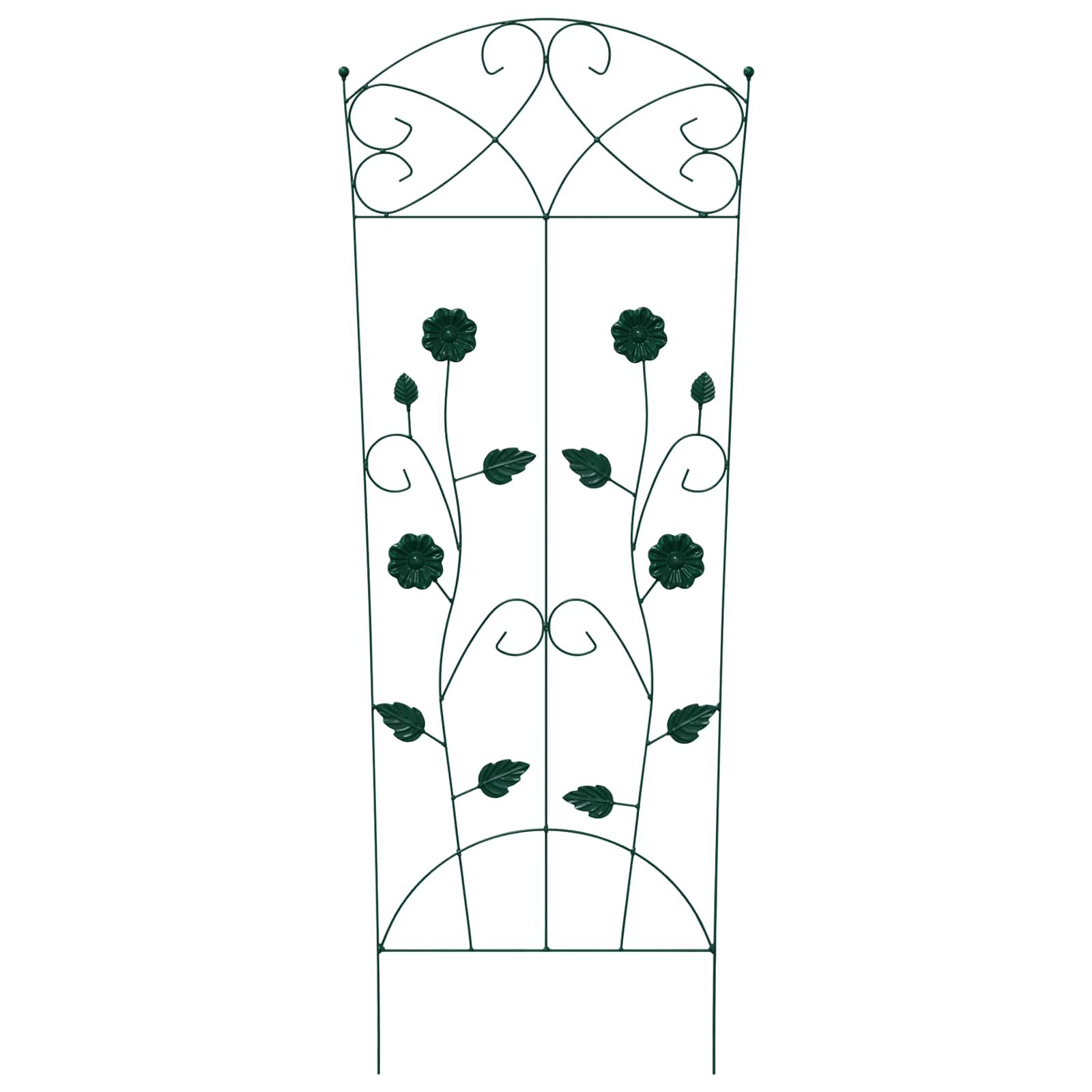Gartenzaun 3 stk. Grün 110,5 x 42,5 cm Stahl