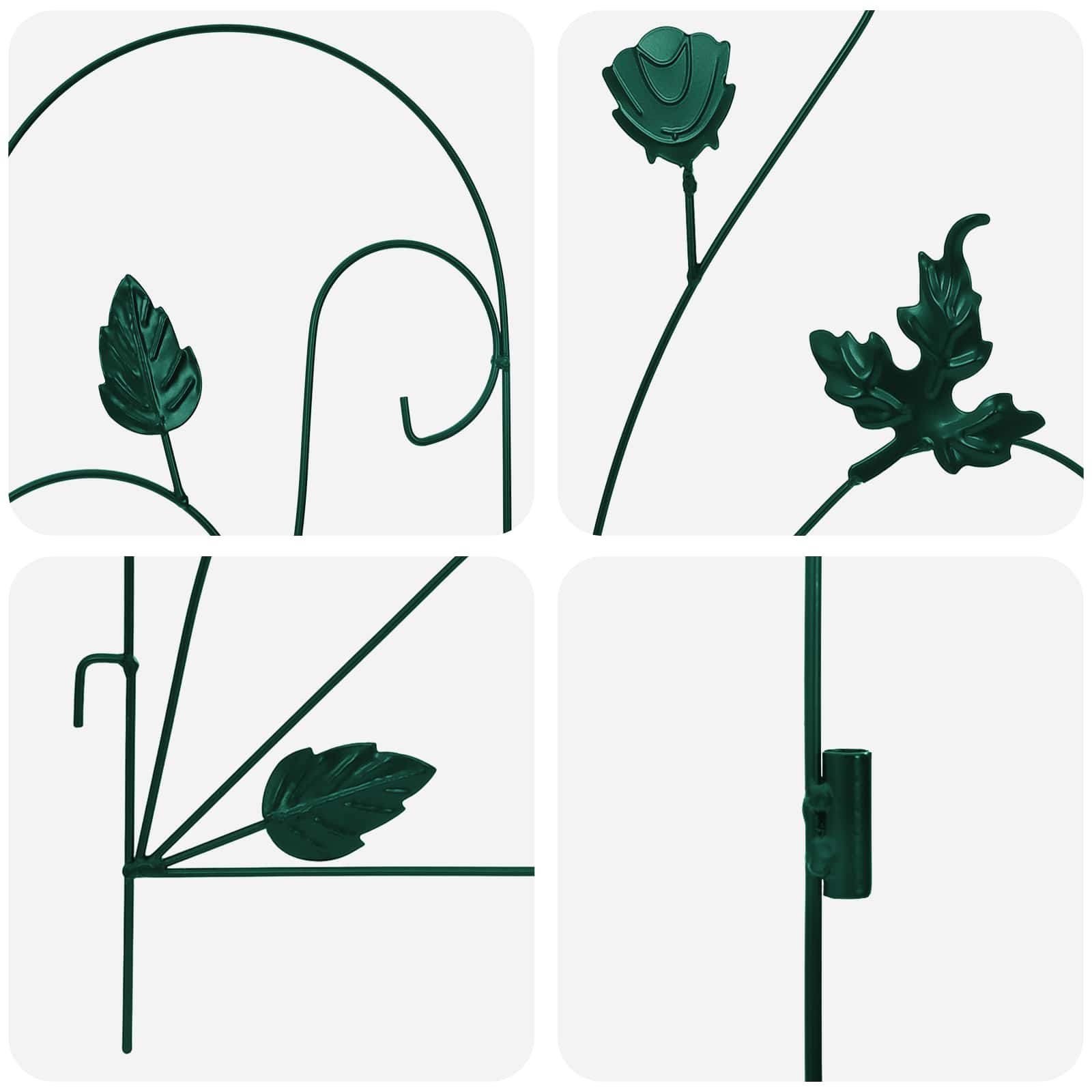 Gartenzaun 5 Stk. Stahl Grün