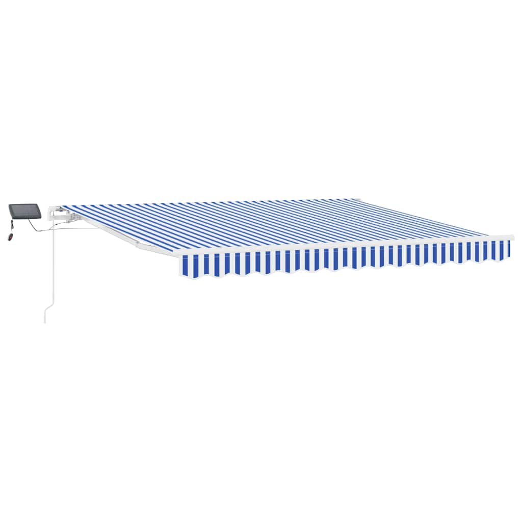 Ausziehbare Markise Blau und Weiß 350 x 250 cm
