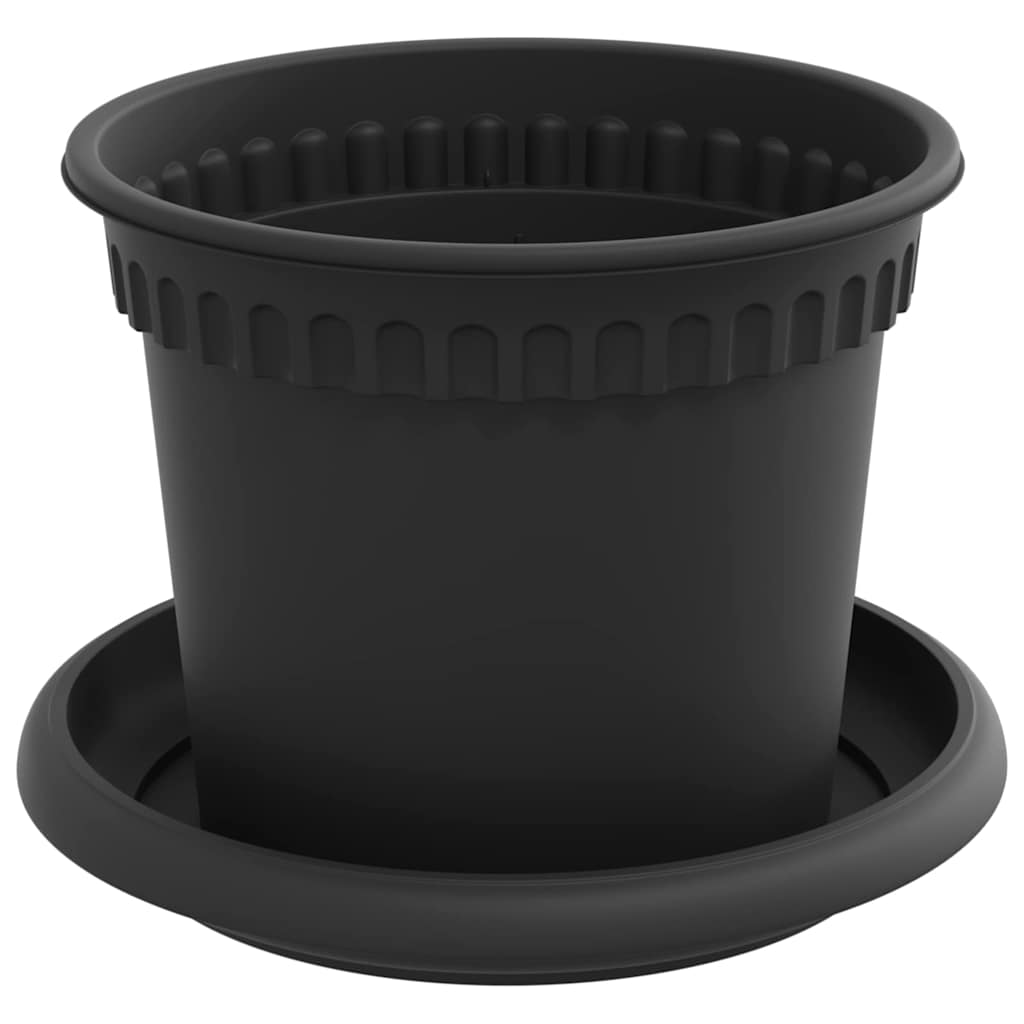 Blumentöpfe 6 pcs Schwarz Ø 12,5 x 10 cm Kunststoff