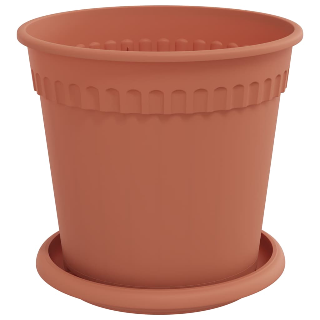 Blumentöpfe 24 pcs Ziegelrot Ø 17 x 14 cm Kunststoff