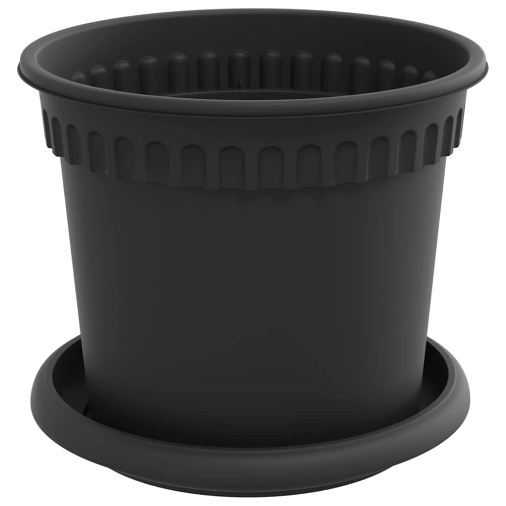 Blumentöpfe 24 stk. Schwarz Kunststoff