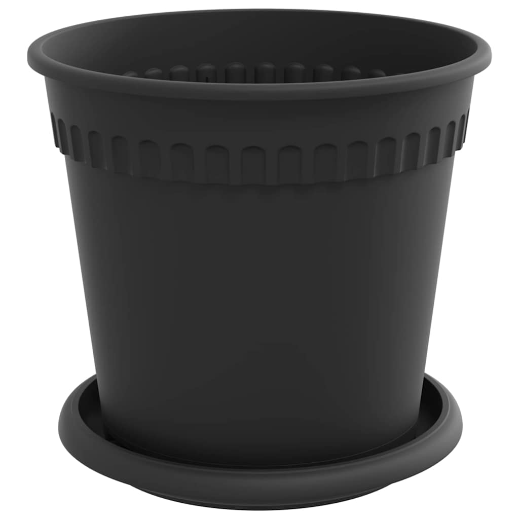 Blumentöpfe 24 stk. Schwarz Kunststoff