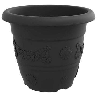 Blumentöpfe 6 stk. Schwarz Ø 34 x 28 cm Kunststoff