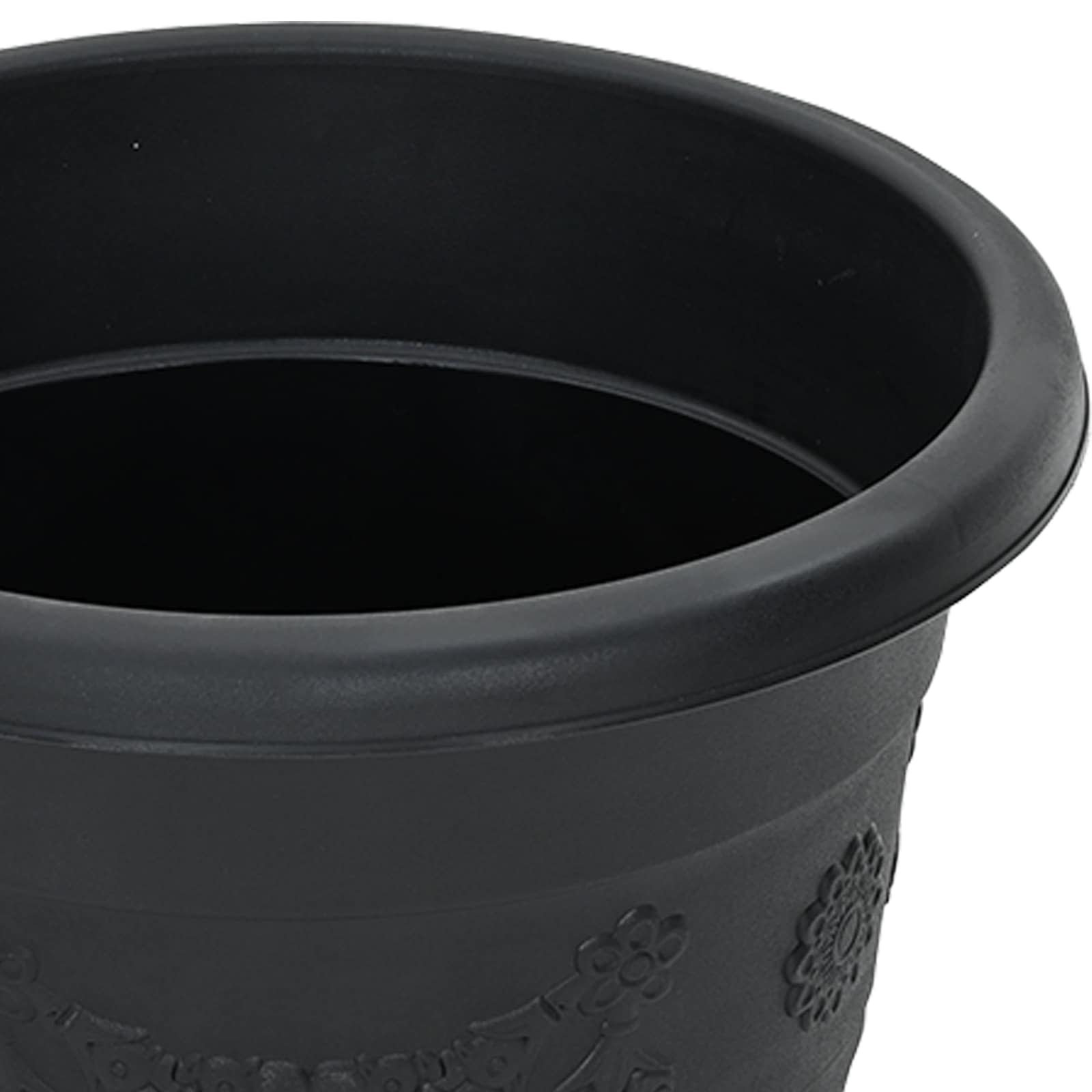 Blumentöpfe 6 stk. Schwarz Ø 39 x 32 cm Kunststoff