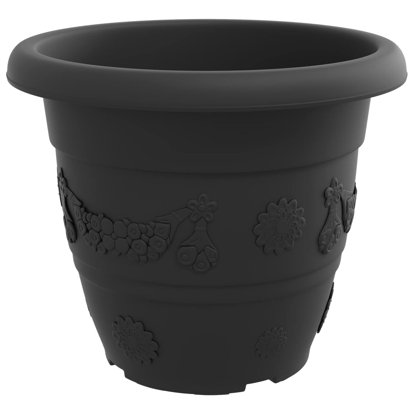 Blumentöpfe 6 stk. Schwarz Ø 39 x 32 cm Kunststoff