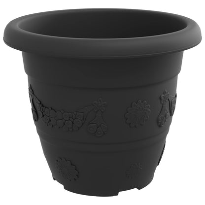 Blumentöpfe 24 stk. Schwarz Ø 22 x 18 cm Kunststoff