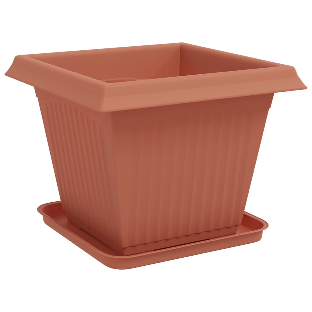 Blumentöpfe 6 pcs Ziegelrot 38 x 38 x 30 cm Kunststoff