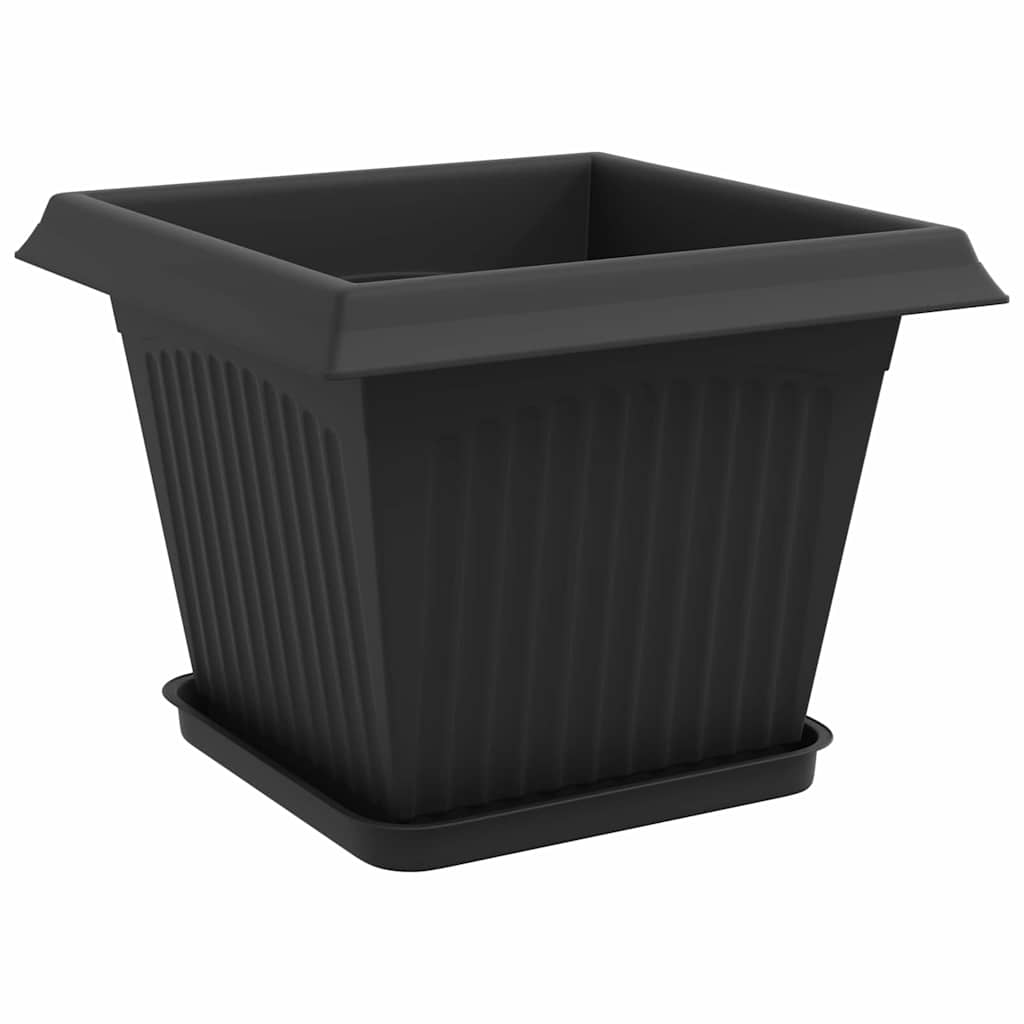 Blumentöpfe 6 pcs Schwarz 28,5 x 28,5 x 22 cm Kunststoff