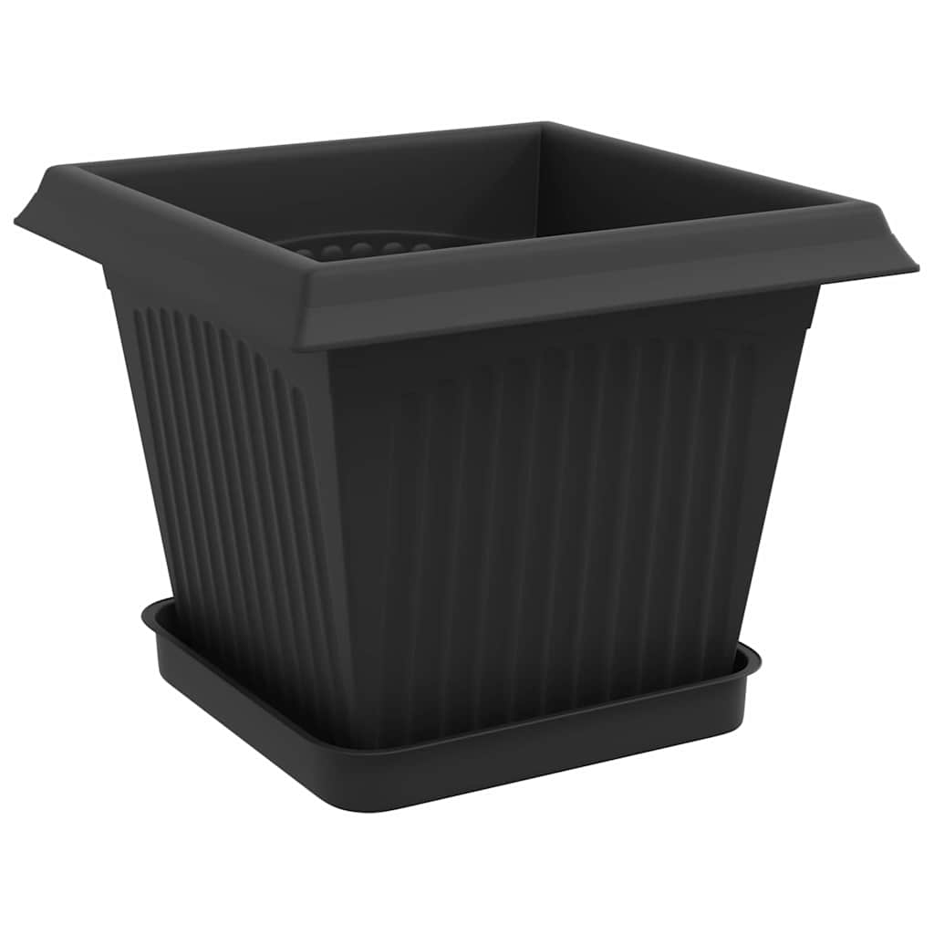 Blumentöpfe 24 stk. Schwarz Kunststoff